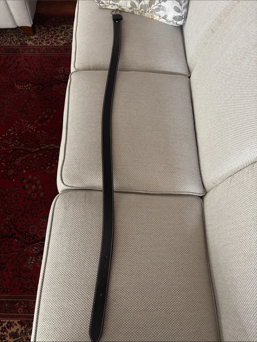 Quality Dark Brown Leather Belt w/Contrast Stitching 1/4 in thick Leather 48 in
